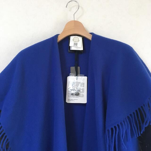 正規モンクレールジャパン　マンテラ　ケープ　ダウンジャケット　ウール　ブルー　S