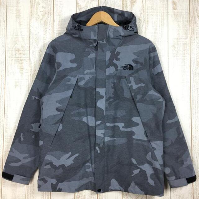 無経年劣化MENs S  ノースフェイス ノベルティ スクープ ジャケット Novelty Scoop Jacket Hyvent防水 ハードシェル フーディ 入手困難 NORTH FACE NP61241 グレーカモ グレー系