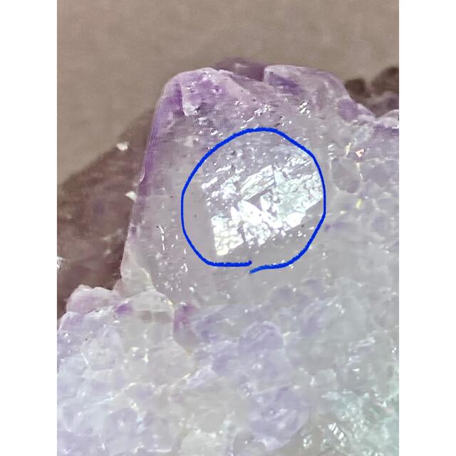 トライゴーニック✨虹入り　カクタスアメジスト　サボテン水晶　ラフストーン　原石 原石（カクタスアメジスト4）トライゴーニック入り