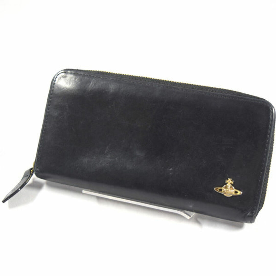 Vivienne Westwood / ヴィヴィアンウエストウッド ■ ORB ラウンドファスナー長財布 PVC 黒 財布 / サイフ / ウォレット / wallet / コイン ブランド  [0990009530]