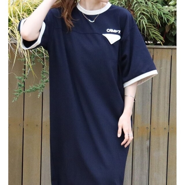 Right-on 【美品】camp7キャンプ7❣️バックエンボスワンピース Tシャツワンピ❣️Lの通販 by fukko3949 (キャンプ7)CAMP7 バックエンボスTシャツ
