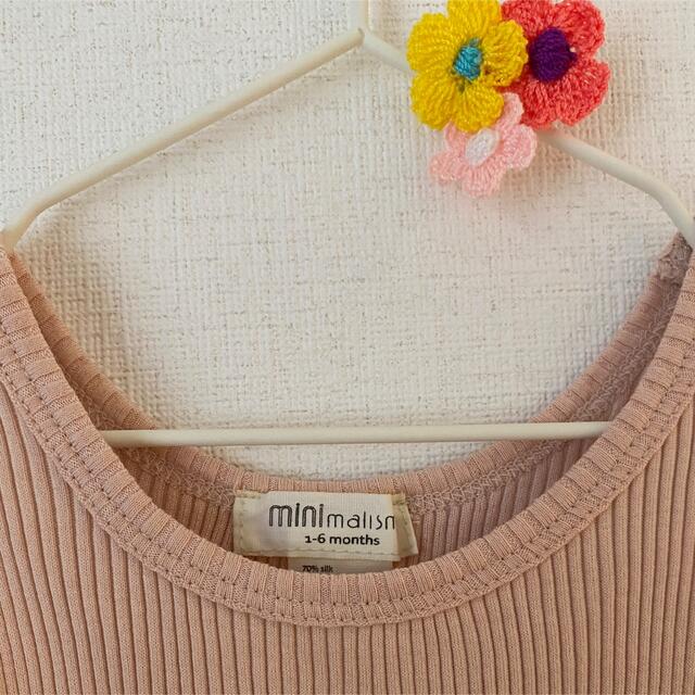 minimalisms ベビーピンク　ボディー キッズ/ベビー/マタニティのベビー服(~85cm)(ロンパース)の商品写真