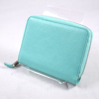 【美品】TIFFANY\u0026Co. ティファニー ジッパー 二つ折りお財布