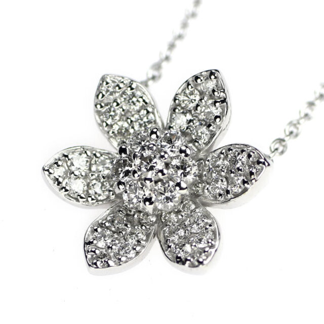 シルバーグレー サイズ 美品 ポンテヴェキオ K18WG ダイヤ計0.20ct