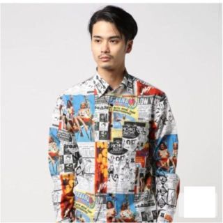 ヒステリックグラマー(HYSTERIC GLAMOUR)の【美品】メンズ ヒステリックグラマー hystericglamor 総柄Yシャツ(シャツ)