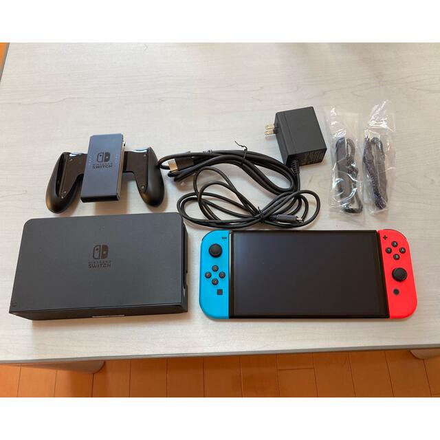 Nintendo Switch(ニンテンドースイッチ)のSwitch本体有機EL JCネオン　ゲームソフト2本等 エンタメ/ホビーのゲームソフト/ゲーム機本体(家庭用ゲーム機本体)の商品写真