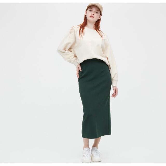 UNIQLO(ユニクロ)のストレッチダブルフェイスナロースカート レディースのスカート(ロングスカート)の商品写真