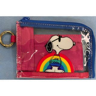 スヌーピー(SNOOPY)のスヌーピー カードポーチ ピンク(キャラクターグッズ)