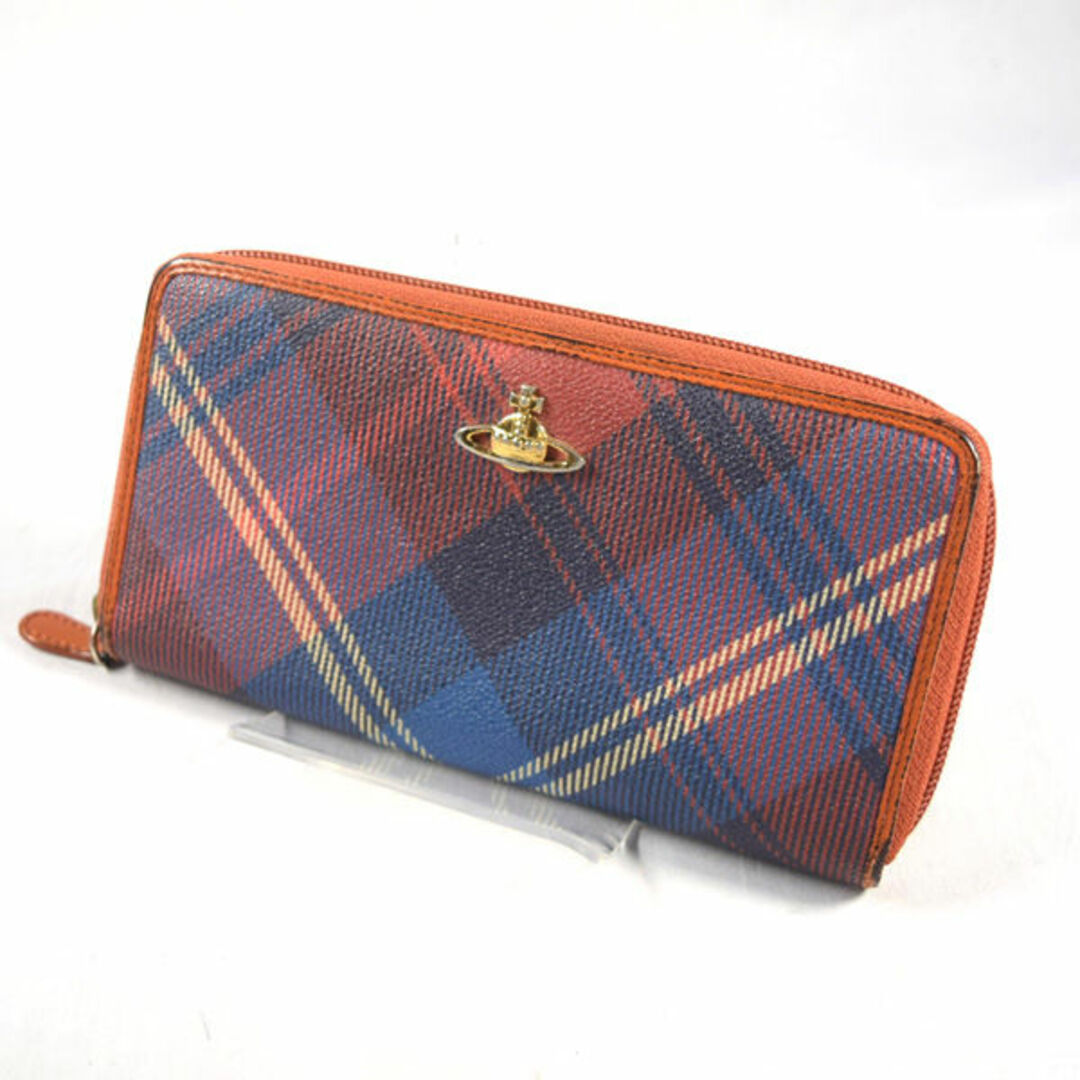 Vivienne Westwood / ヴィヴィアンウエストウッド ■ ダービー ラウンドファスナー長財布 PVC 財布 / サイフ / ウォレット / wallet / コイン ブランド  [0990008732]