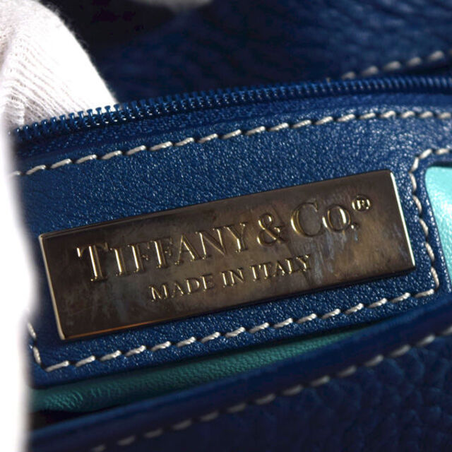 TIFFANY&Co. / ティファニー ■ ハンドバッグ レザー ブルー バッグ / バック / BAG / 鞄 / カバン ブランド  [0990008601]
