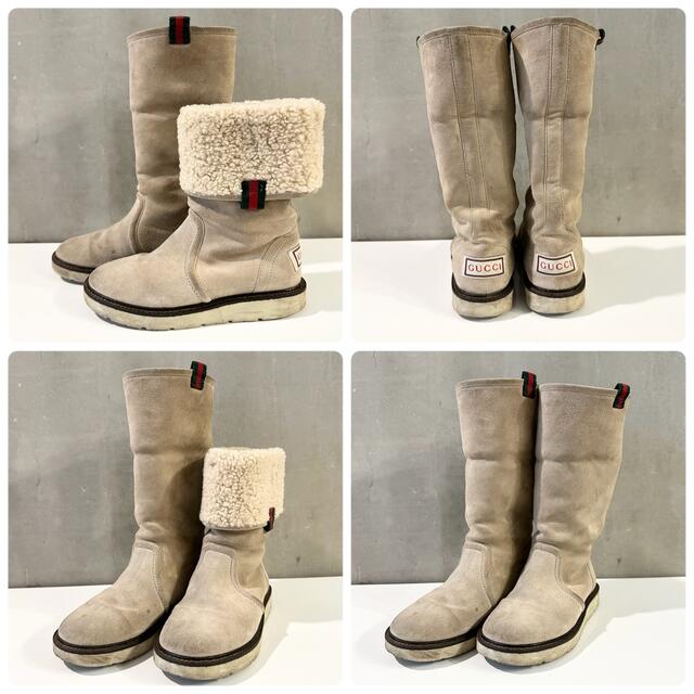 GUCCI - 【本物】GUCCI グッチ ムートンブーツ サイズ31 2way 革 GUCCI - 【本物】GUCCI グッチ ムートンブーツ サイズ31 2way 革
