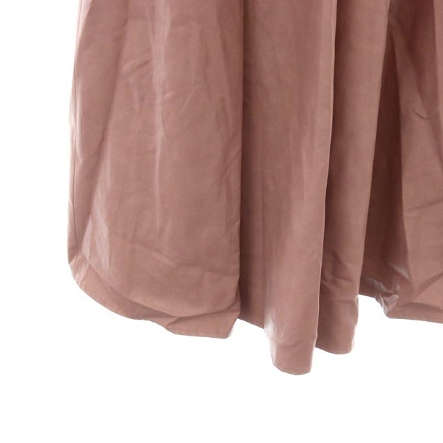 other(アザー)のノイズ メーカー フレアスカート ミモレ フェイクレザー 36 S ピンク レディースのスカート(ロングスカート)の商品写真