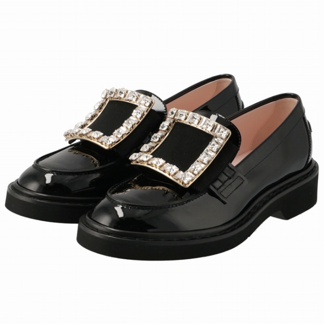 美品 RogerVivier ヴィヴレンジャー ストラスバックルローファー