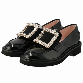 ロジェヴィヴィエ(ROGER VIVIER)のロジェ ヴィヴィエ ROGER VIVIER ローファー ヴィヴ レンジャーズ ストラス バックル パテント ブラック RVW54825880 D1P B999(ハイヒール/パンプス)