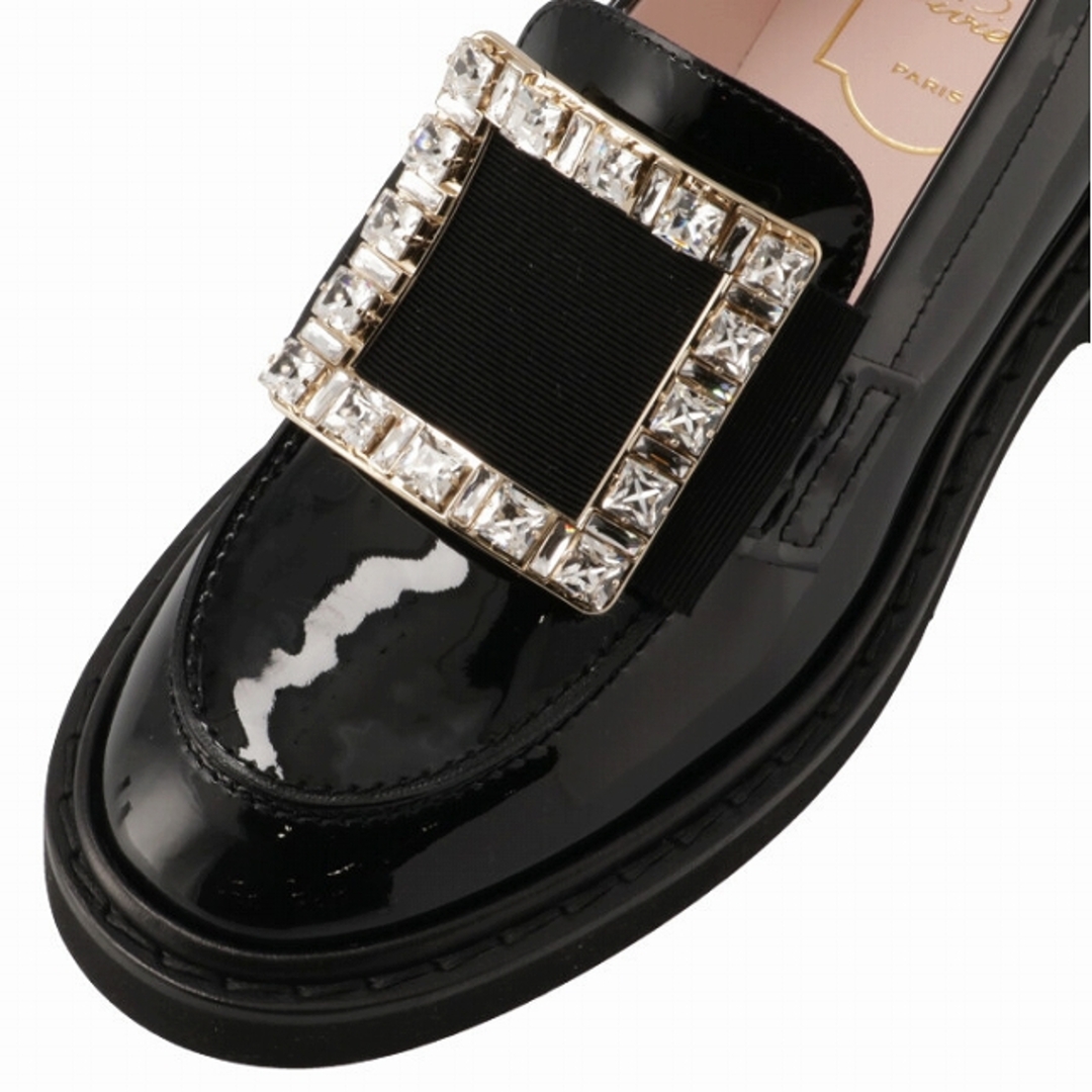 ROGER VIVIER(ロジェヴィヴィエ)のロジェ ヴィヴィエ ROGER VIVIER ローファー ヴィヴ レンジャーズ ストラス バックル パテント ブラック RVW54825880 D1P B999 レディースの靴/シューズ(ハイヒール/パンプス)の商品写真