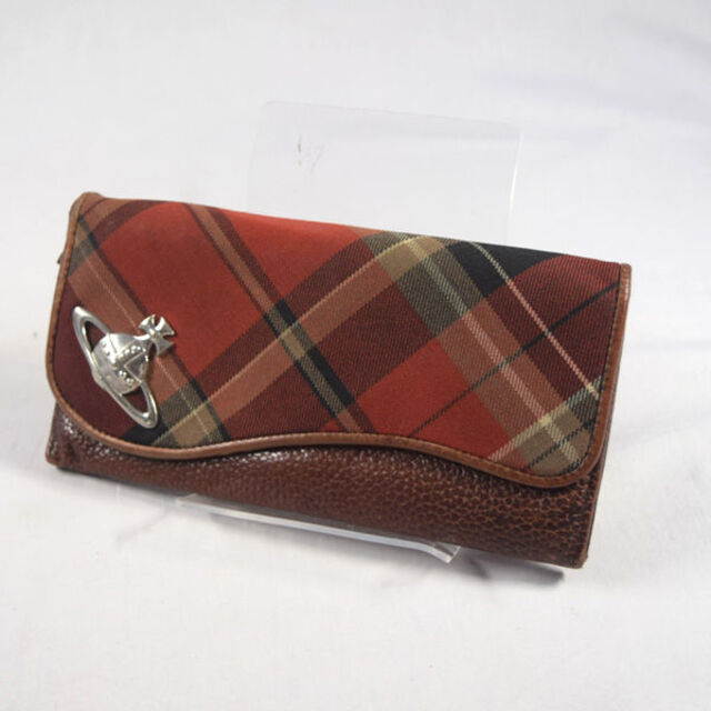 Vivienne Westwood / ヴィヴィアンウエストウッド ■ ORB 二つ折り長財布 レザー レッド 財布 / サイフ / ウォレット / wallet / コイン ブランド  [0990009739]