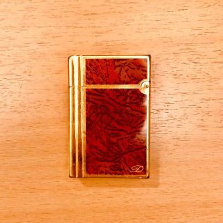 開閉音あり デュポン ガスライター マーブル茶系 ギャッツビー ライン2s-