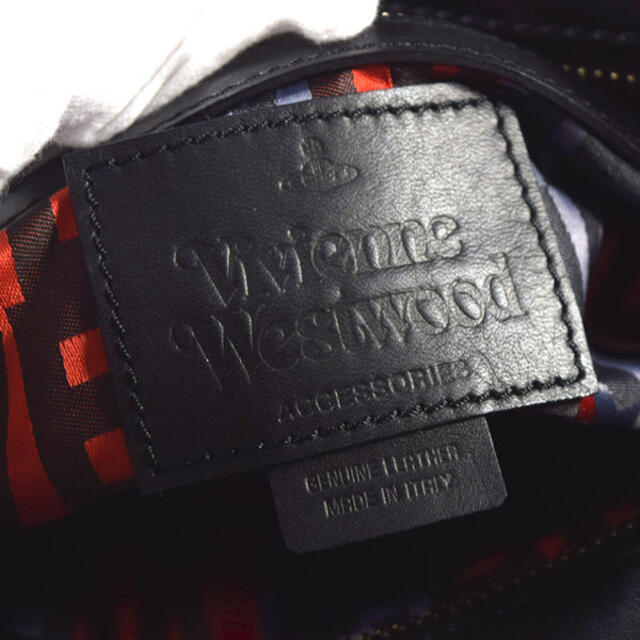 Vivienne Westwood / ヴィヴィアンウエストウッド ■ パンチングORB ショルダーバッグ レザー ブラック バッグ / バック / BAG / 鞄 / カバン ブランド  [0990009574]