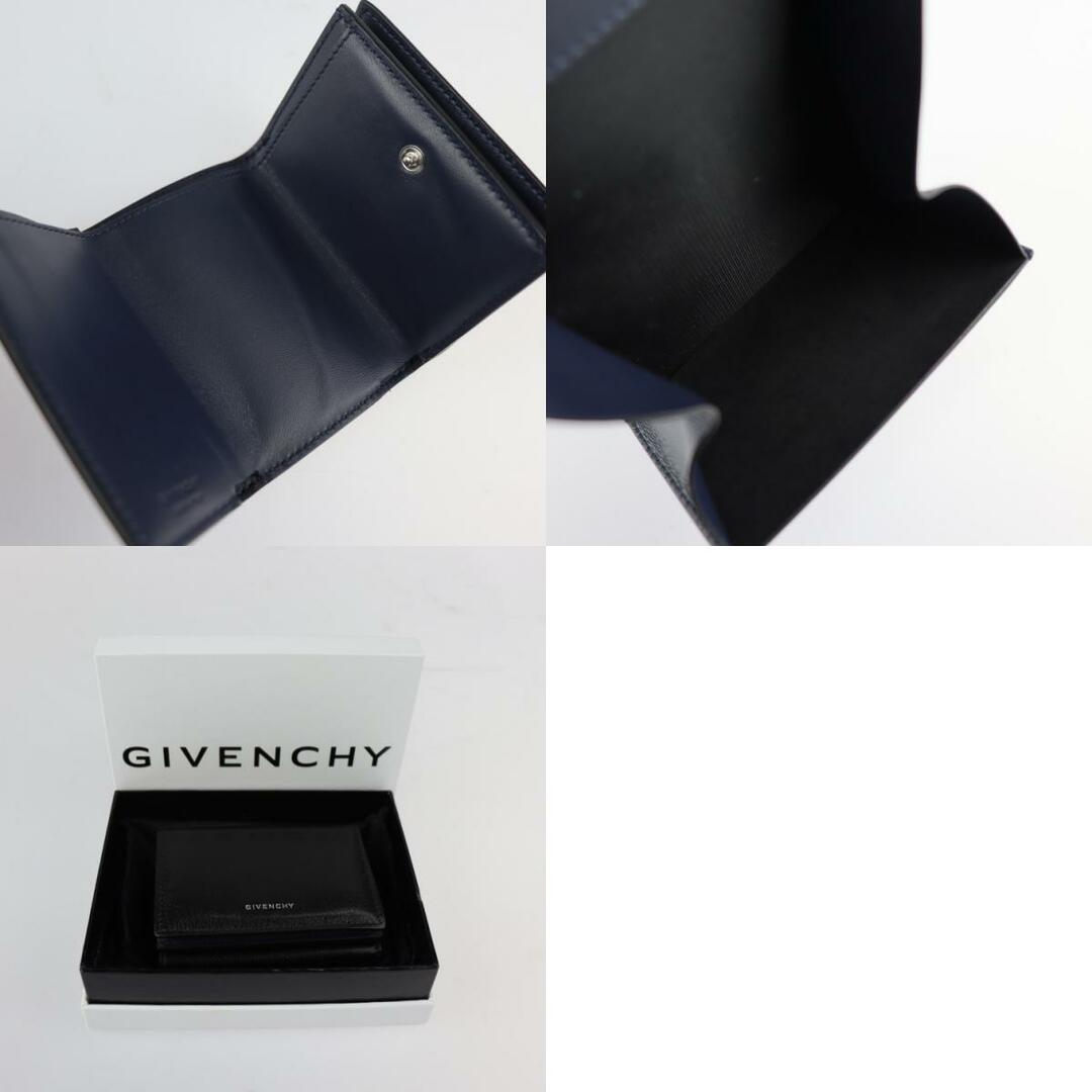 GIVENCHY ジバンシィ  コンパクトウォレット 三つ折り財布 BB60H2B15P   ゴートレザー ブラック シルバー金具   【本物保証】