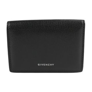 GIVENCHY ジバンシィ  コンパクトウォレット 三つ折り財布 BB60H2B15P   ゴートレザー ブラック シルバー金具   【本物保証】