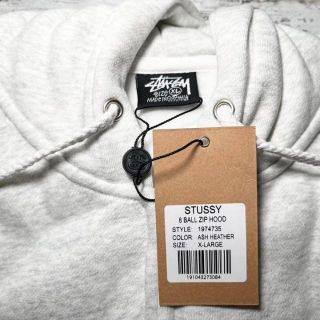 STUSSY - 【新品】stussy スウェットパーカー L ジップアップ グレー 8