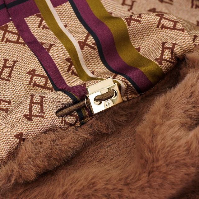 HERNO(ヘルノ)のファージャケット HERNO GI0138D ブラウン サイズ40 レディースのジャケット/アウター(毛皮/ファーコート)の商品写真