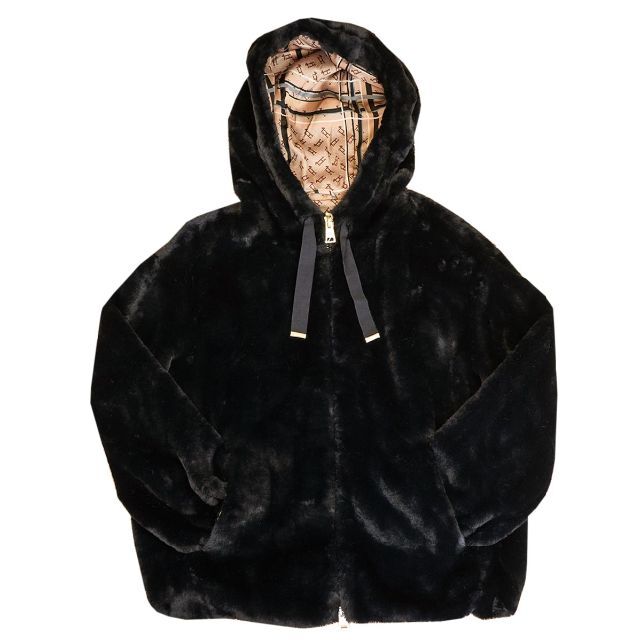 HERNO(ヘルノ)のファージャケット HERNO GI0138D ブラック サイズ44 レディースのジャケット/アウター(毛皮/ファーコート)の商品写真