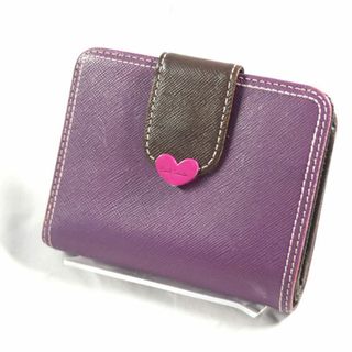 ポールスミス(Paul Smith)のPaul Smith / ポールスミス ■ 二つ折り財布 レザー パープル ブラウン 財布 / サイフ / ウォレット / wallet / コイン ブランド 中古 [0990009159](財布)