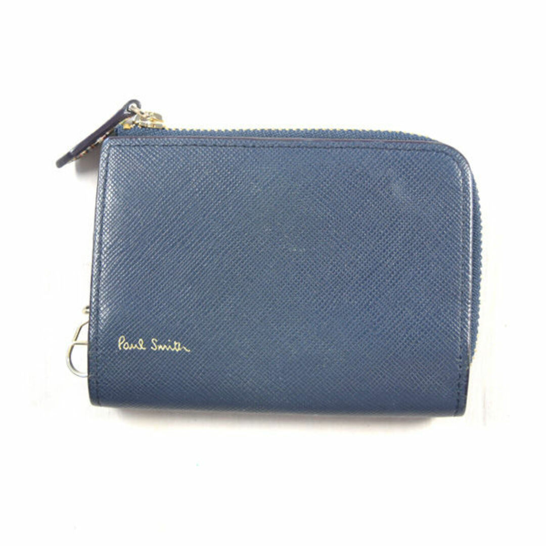 Paul Smith / ポールスミス ■ 4連キーケース コインケース サフィアーノレザー ネイビー 財布 / サイフ / ウォレット / wallet / コイン KEY / キー / 鍵 ブランド  [0990009163]