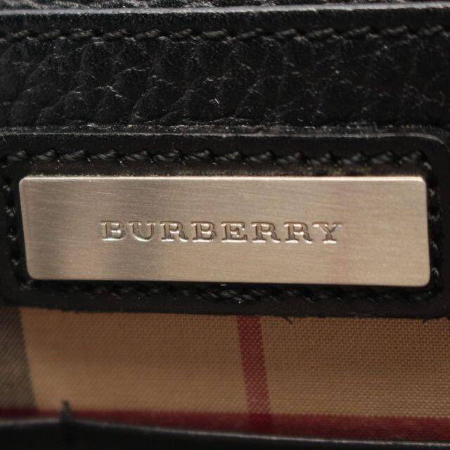 BURBERRY(バーバリー)のBランク クラッチバッグ セカンドバッグ レザー ブラック ロゴ金具 ストラップ メンズのバッグ(セカンドバッグ/クラッチバッグ)の商品写真