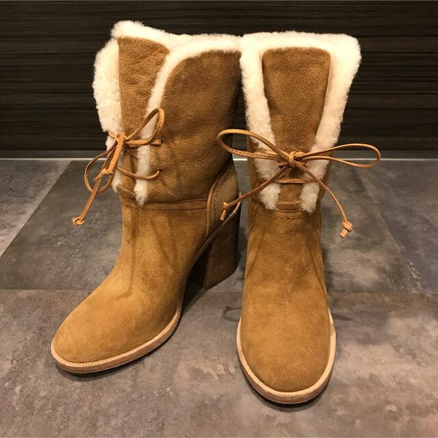 アグ UGG ボアブーツ ヒール ベージュ 新品未使用品-