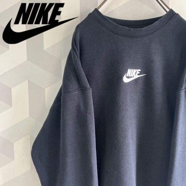 NIKE - 【ナイキ】サイズL レアデザイン刺繍センターロゴスウェット