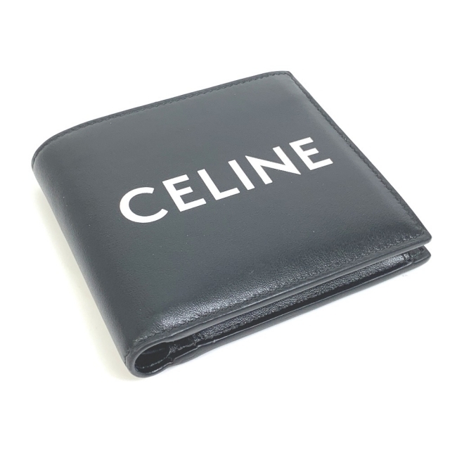 celine(セリーヌ)のセリーヌ CELINE バイフォールドウォレット 10C873DME ロゴ 2つ折り財布 レザー ブラック 新品同様 レディースのファッション小物(財布)の商品写真