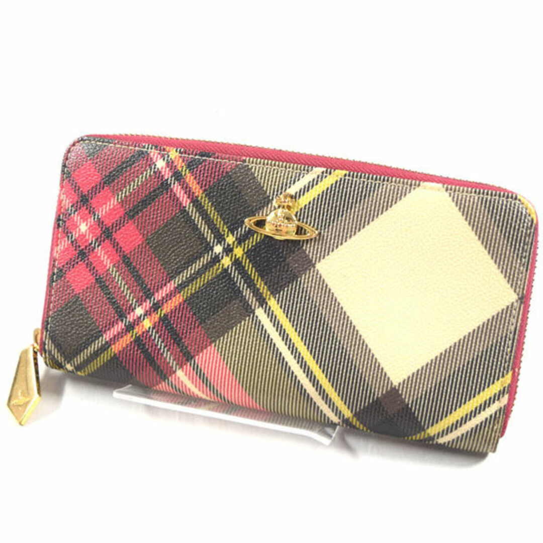 Vivienne Westwood / ヴィヴィアンウエストウッド ■ ダービー ラウンドファスナー長財布 PVC 財布 / サイフ / ウォレット / wallet / コイン ブランド  [0990008732]