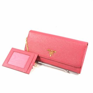 プラダ(PRADA)のPRADA / プラダ ■ 二つ折り長財布 サフィアーノレザー ピンク 1MH132 財布 / サイフ / ウォレット / wallet / コイン ブランド 中古 [0990009525](財布)