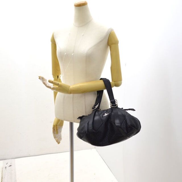 Vivienne Westwood / ヴィヴィアンウエストウッド ■ ORB ハンドバッグ レザー ブラック バッグ / バック / BAG / 鞄 / カバン ブランド  [0990009472]