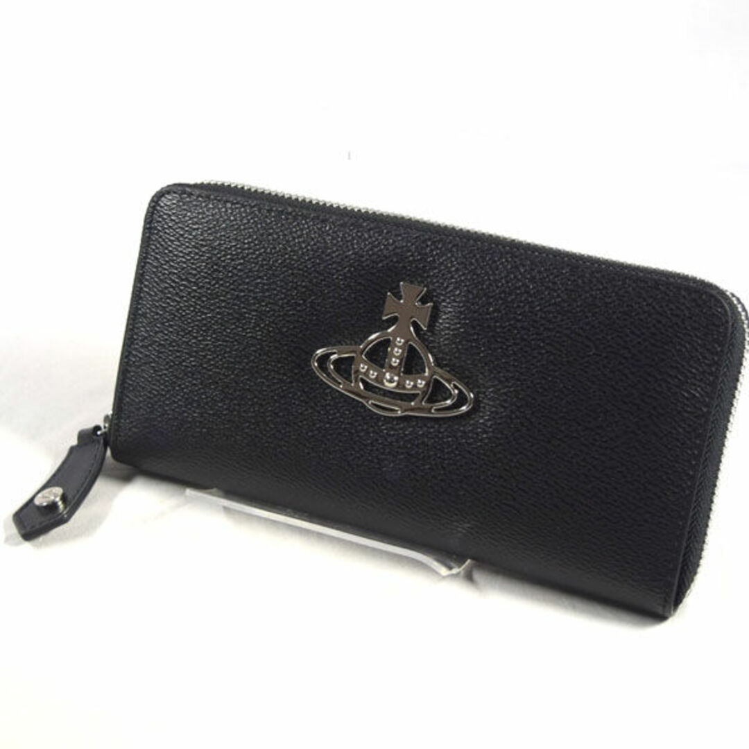 Vivienne Westwood / ヴィヴィアンウエストウッド ■ ORB ラウンドファスナー長財布 PVC 黒 財布 / サイフ / ウォレット / wallet / コイン ブランド  [0990009530]