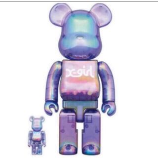 ベアブリック(BE@RBRICK)のBE@RBRICK X-girl CLEAR PURPLE 100％ 400％(その他)