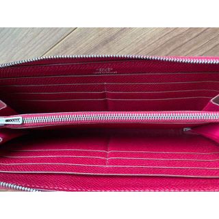 Hermes - エルメス HERMES アザップロング オールレザー ピンクレッド