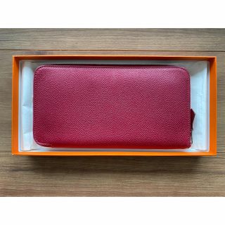 エルメス(Hermes)のエルメス　HERMES アザップロング　オールレザー　ピンクレッド系　美品(財布)