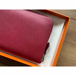 Hermes - エルメス HERMES アザップロング オールレザー ピンクレッド