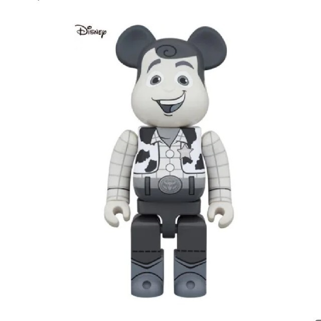 メディコムトイBE@RBRICK WOODY B&W Ver. 1000％