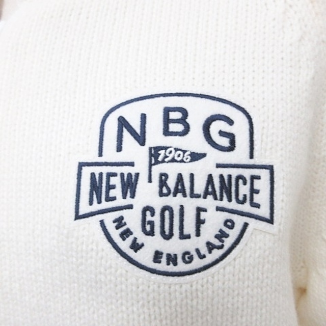 ニューバランス ゴルフ ニット ブルゾン ジャケット ホワイト アイボリー 1 7