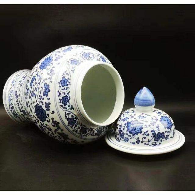 最大61%OFFクーポン 美品 青花磁器 花瓶 将軍缶 古玩 収蔵品