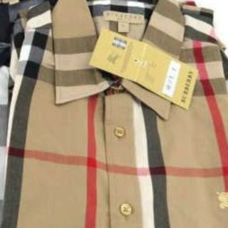 バーバリー(BURBERRY)の新品タグバーコードBURBERRYメガタータンチェック加工メンズ長袖シャツＬ希少(シャツ)