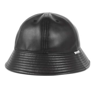 クーティー(COOTIE)のCOOTIE クーティー フェイクレザー ボールハット Fake Leather Ball Hat 22SS ブラック 黒 L 帽子 【メンズ】【中古】【新品同様】(ハット)