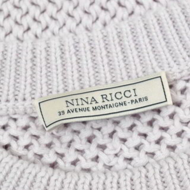 ライトグレーNINA RICCI オープンニットベスト