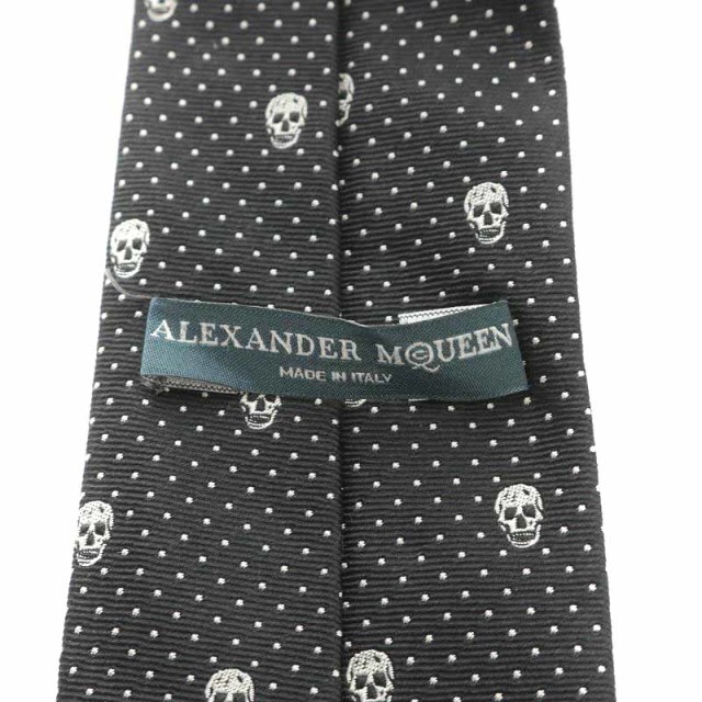 Alexander McQueen(アレキサンダーマックイーン)のALEXANDER MCQUEEN ネクタイ レギュラータイ シルク 黒 メンズのファッション小物(ネクタイ)の商品写真