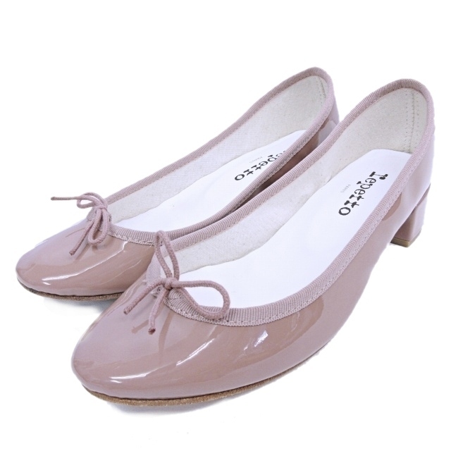 repetto(レペット)のレペット パンプス ヒール パテント レザー エナメル リボン 37 1/2 レディースの靴/シューズ(ハイヒール/パンプス)の商品写真