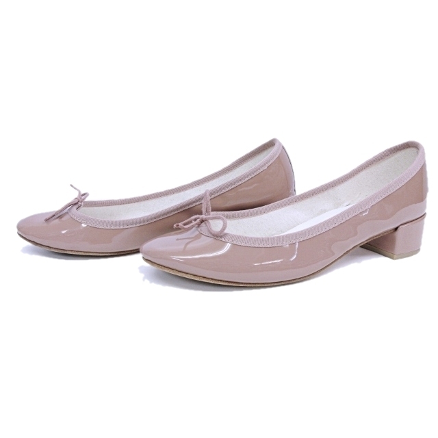 repetto(レペット)のレペット パンプス ヒール パテント レザー エナメル リボン 37 1/2 レディースの靴/シューズ(ハイヒール/パンプス)の商品写真